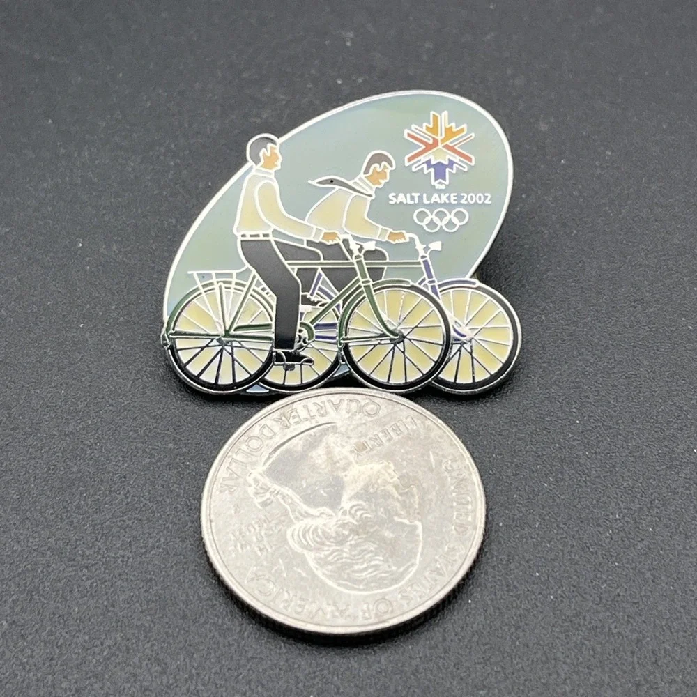 2002 Salt Lake City Olympics Cycling Lapel Hat Pin‎